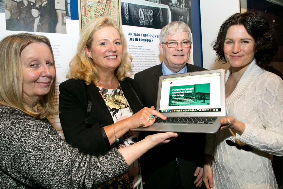 L to R: Linda Tomos, CEO, National Library of Wales, Caroline McGee, Project Creative Lead Inspiring Ireland 1916, Digital Repository of Ireland, Raghnall Ó Floinn, Director, National Museum of Ireland, Natalie Harrower, Director, Digital Repository of Ireland. Image Credit: Paul Sherwood